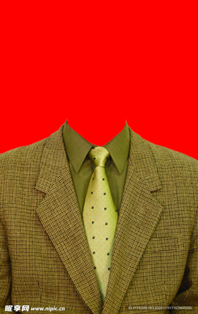 男士西装证件照