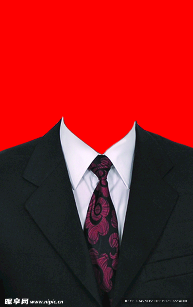 男士西装证件照