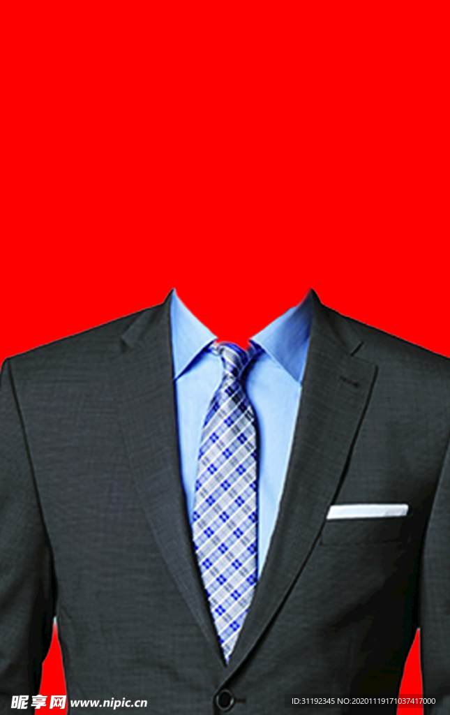 男士西装证件照