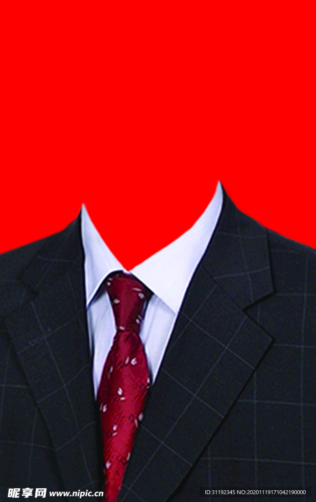 男士西装证件照