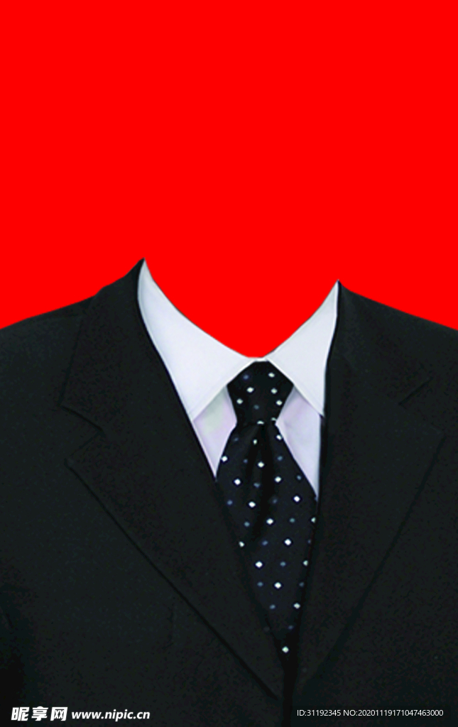 男士西装证件照