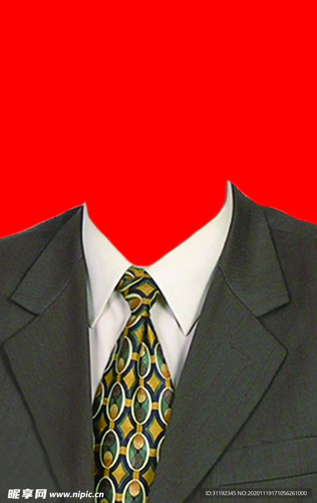 男士西装证件照