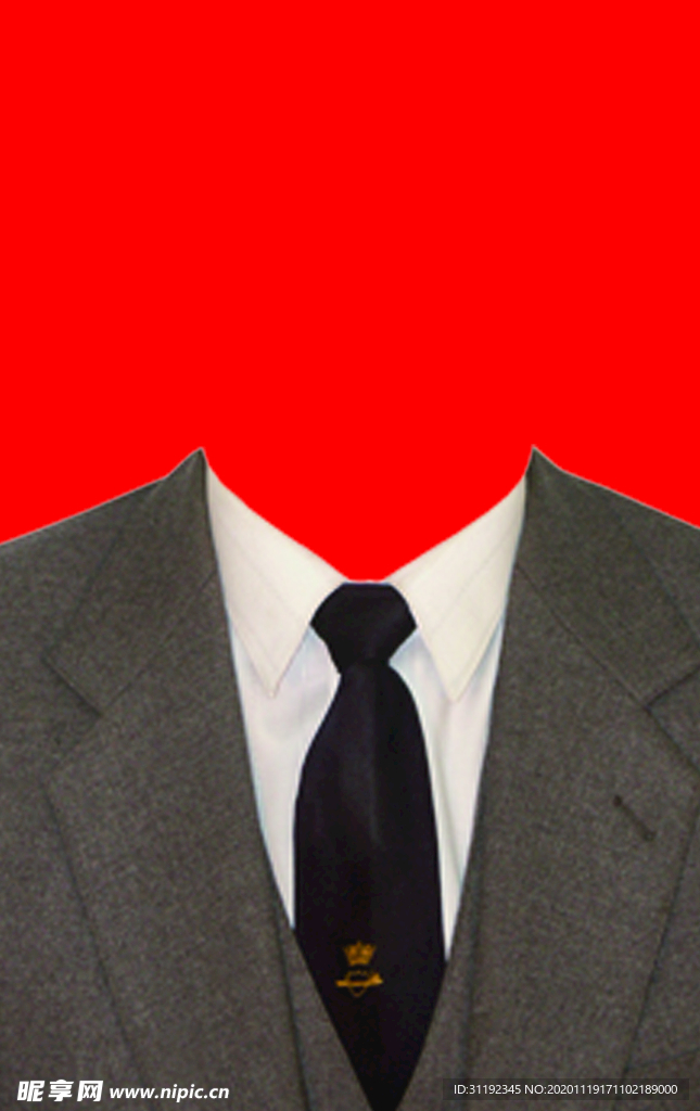 男士西装证件照