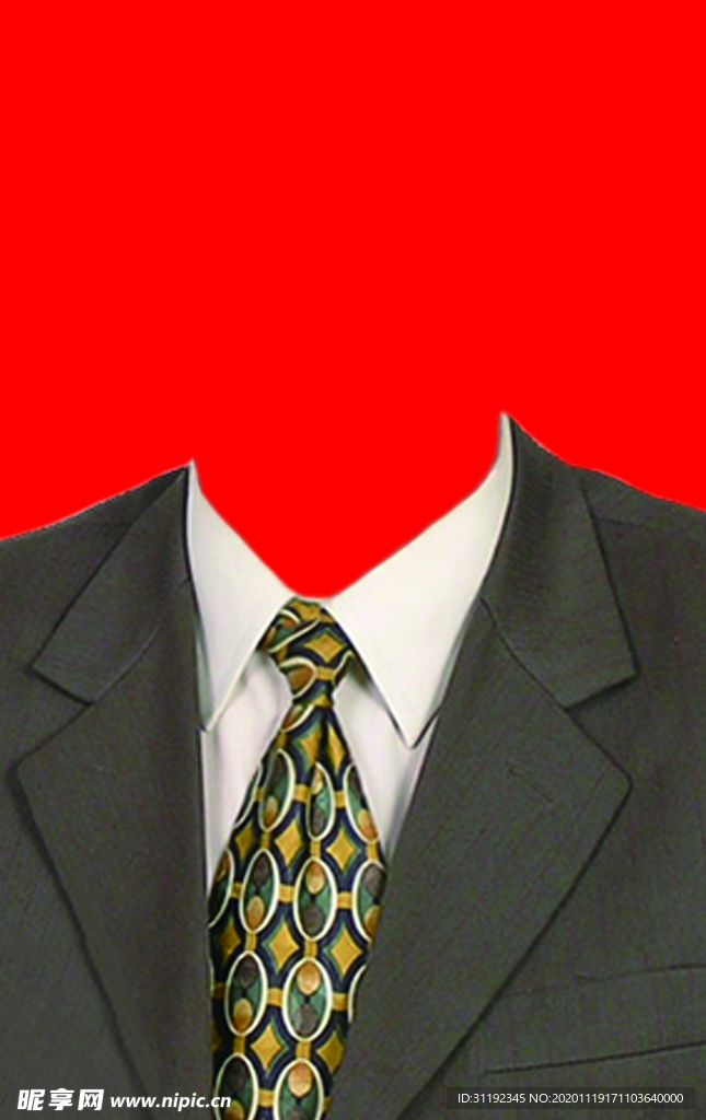 男士西装证件照