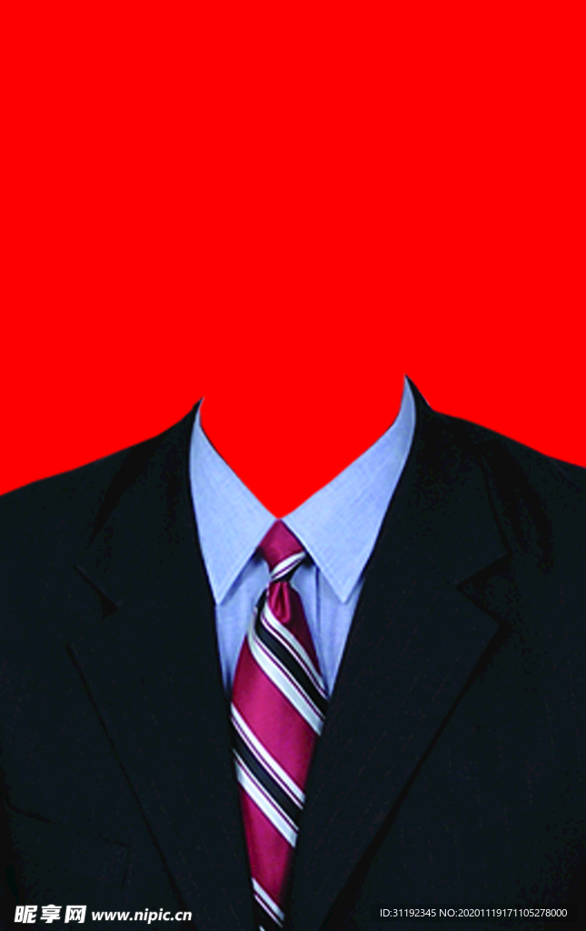 男士西装证件照