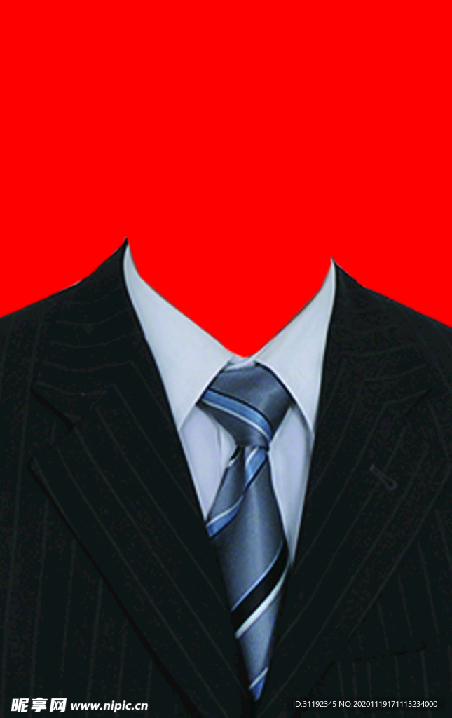 男士西装证件照