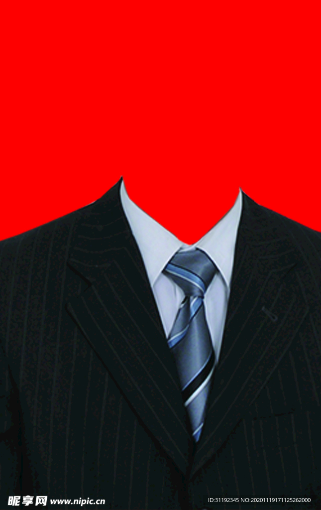 男士西装证件照