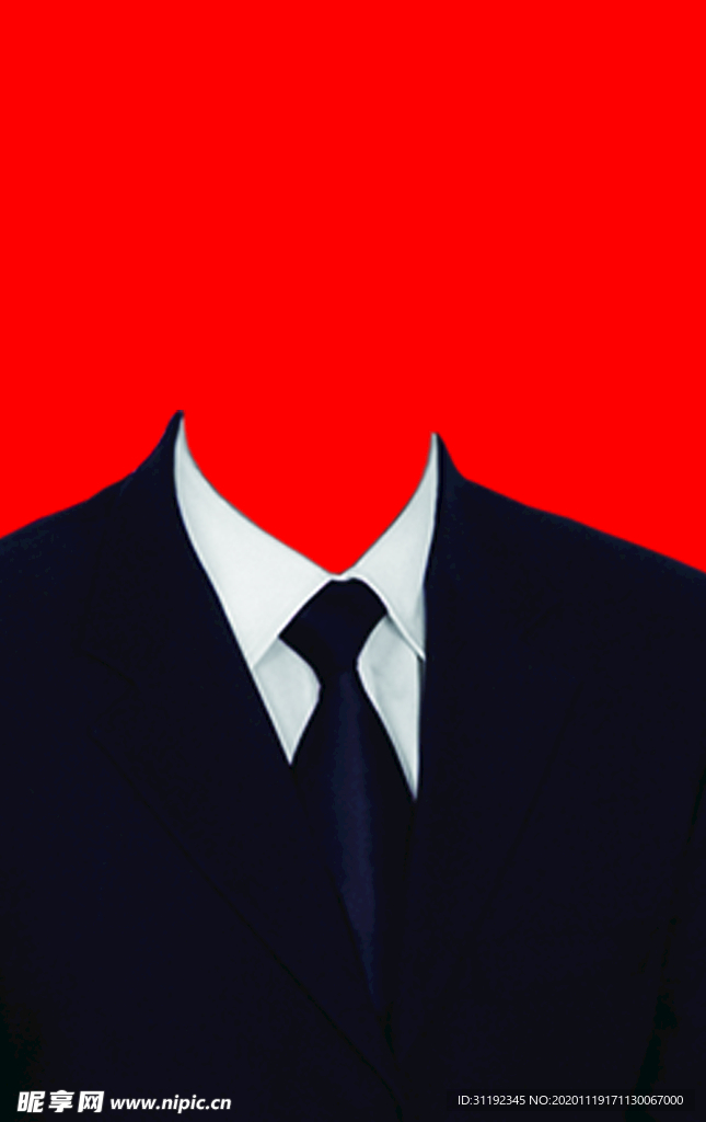 男士西装证件照