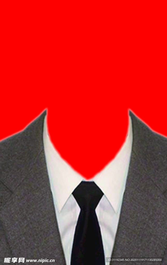 男士西装证件照