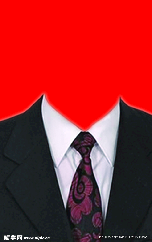 男士西装证件照