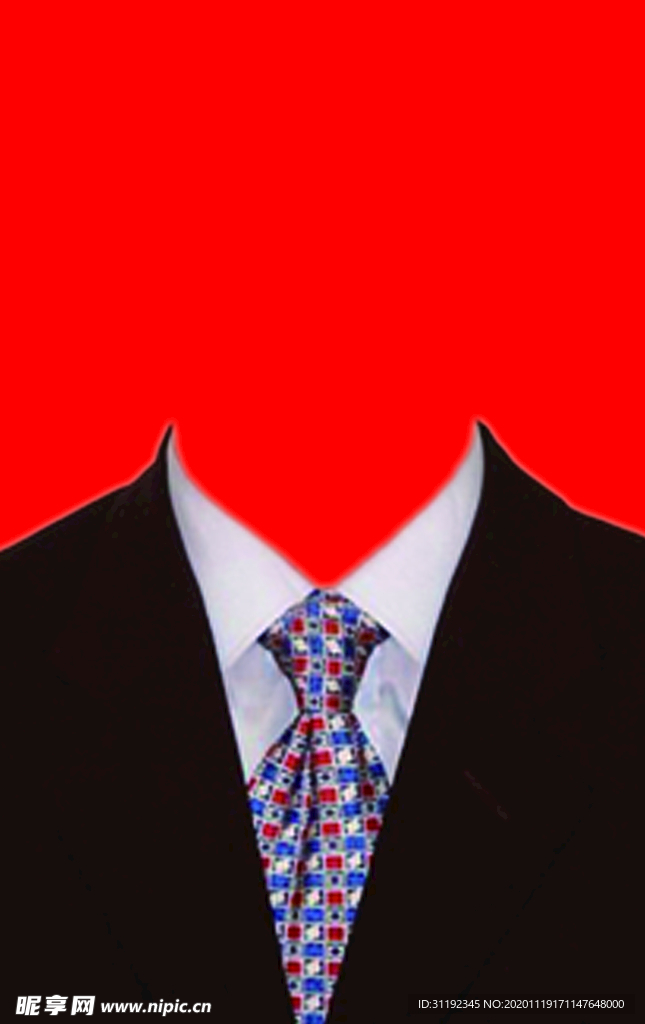 男士西装证件照