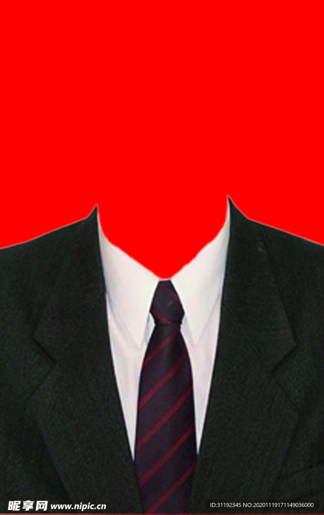 男士西装证件照