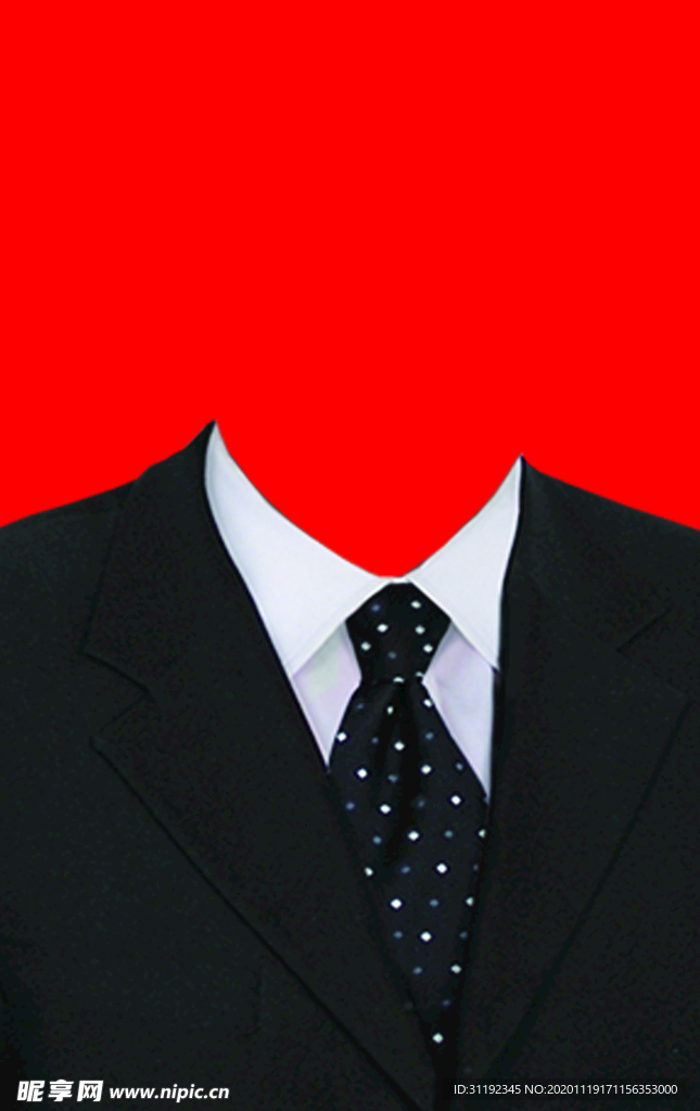 男士西装证件照