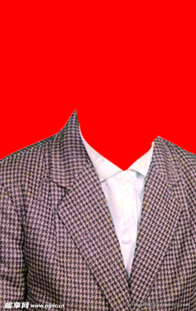 男士西装证件照