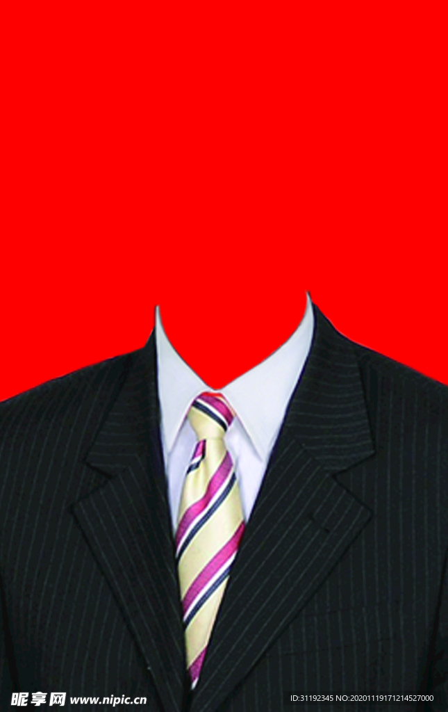 男士西装证件照