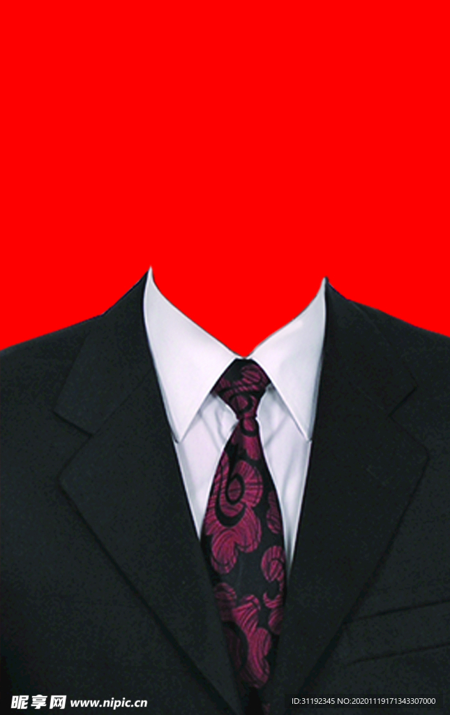 男士西装证件照