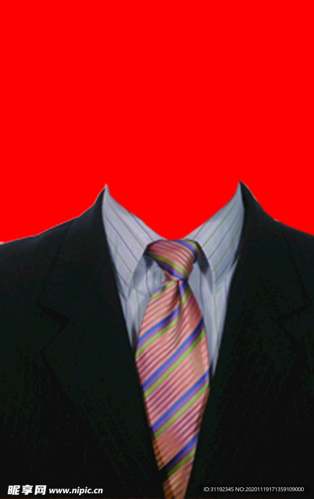 男士西装证件照