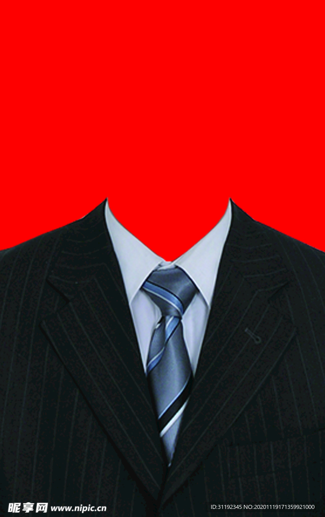 男士西装证件照