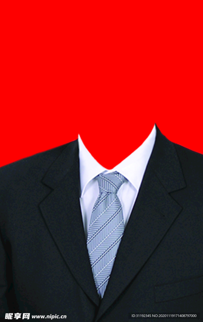 男士西装证件照