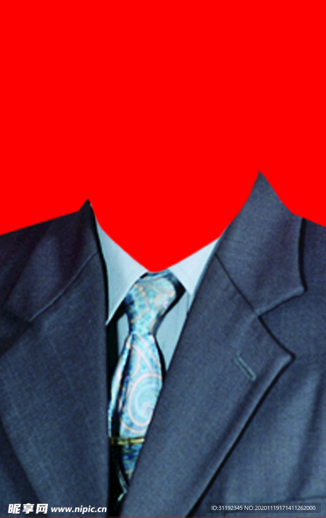 男士西装证件照