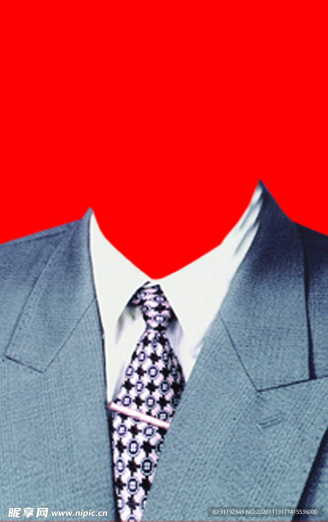 男士西装证件照