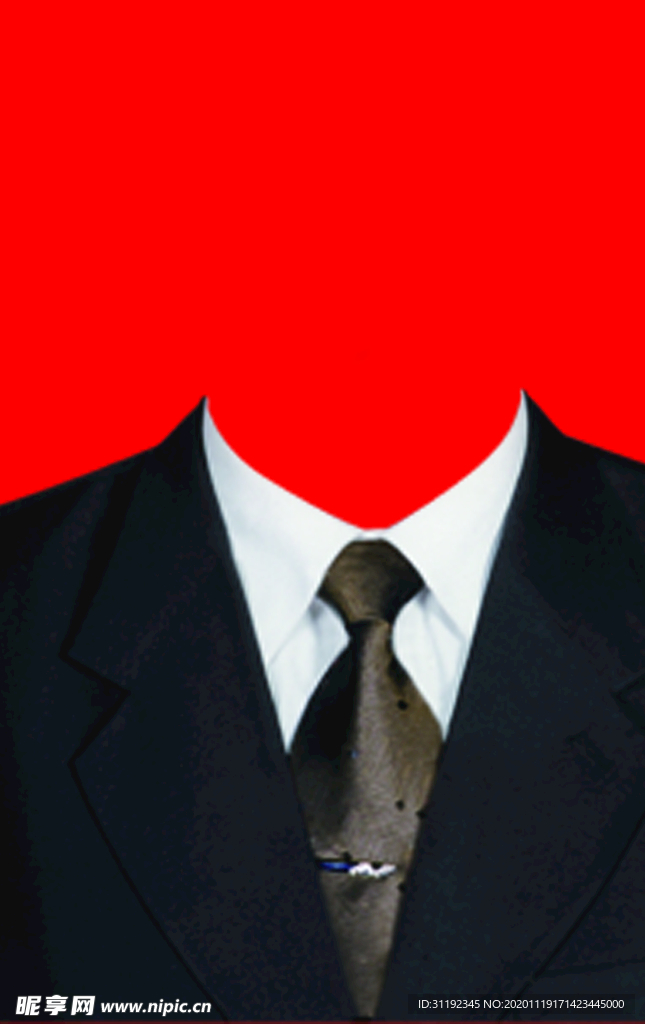 男士西装证件照