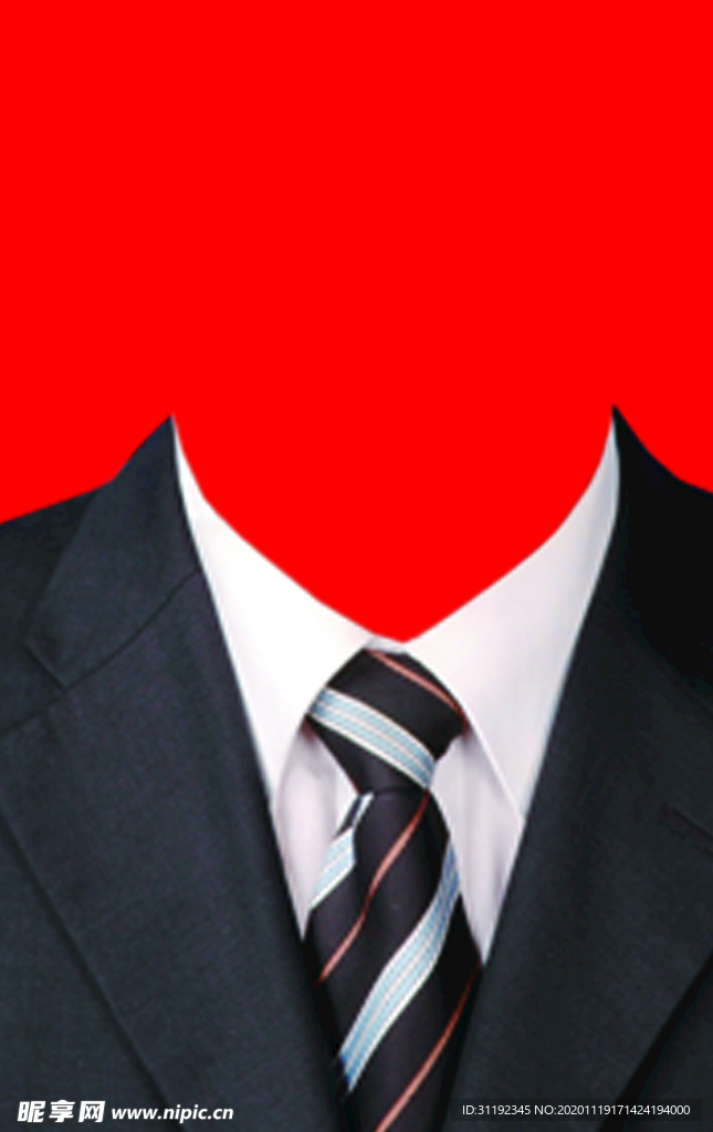 男士西装证件照