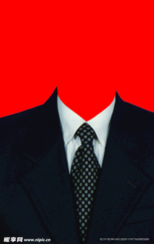 男士西装证件照