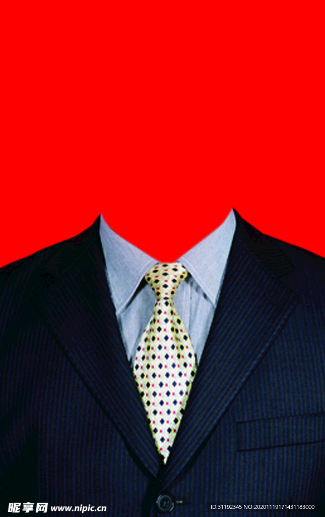 男士西装证件照