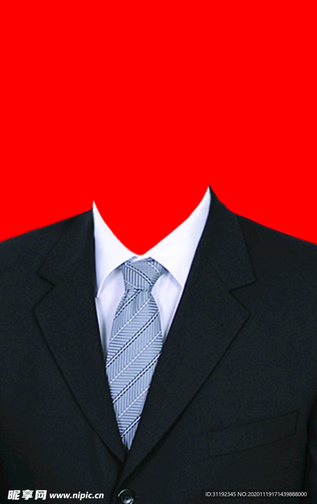 男士西装证件照