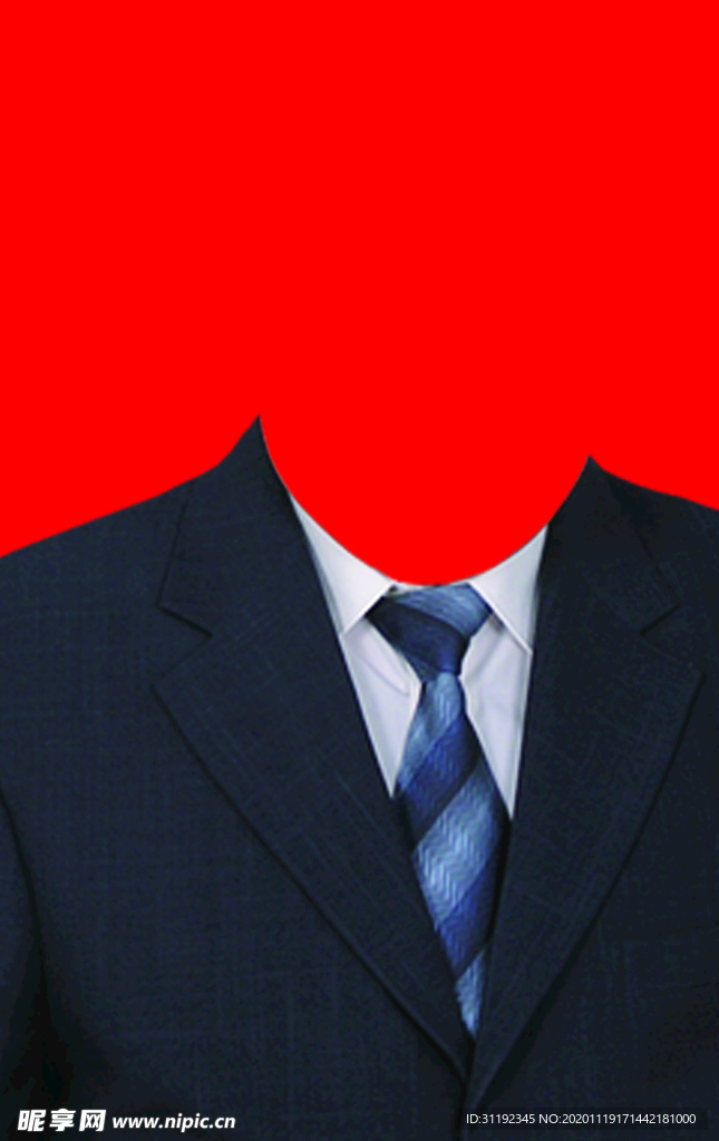 男士西装证件照