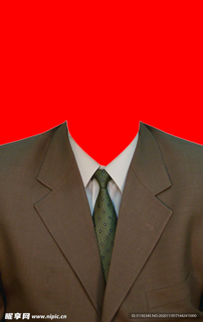 男士西装证件照