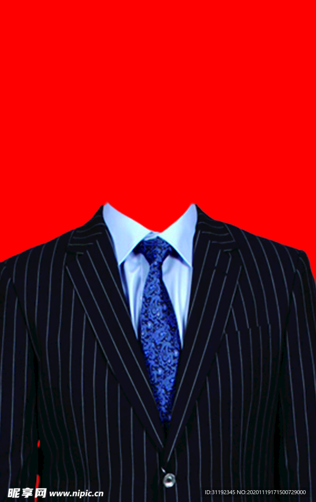 男士西装证件照