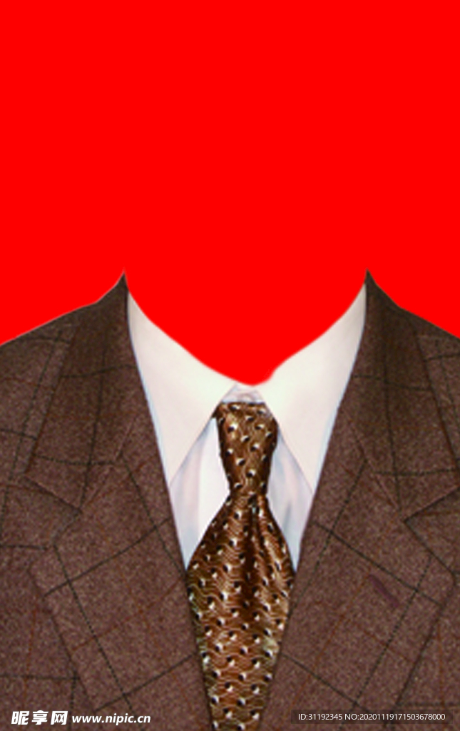 男士西装证件照