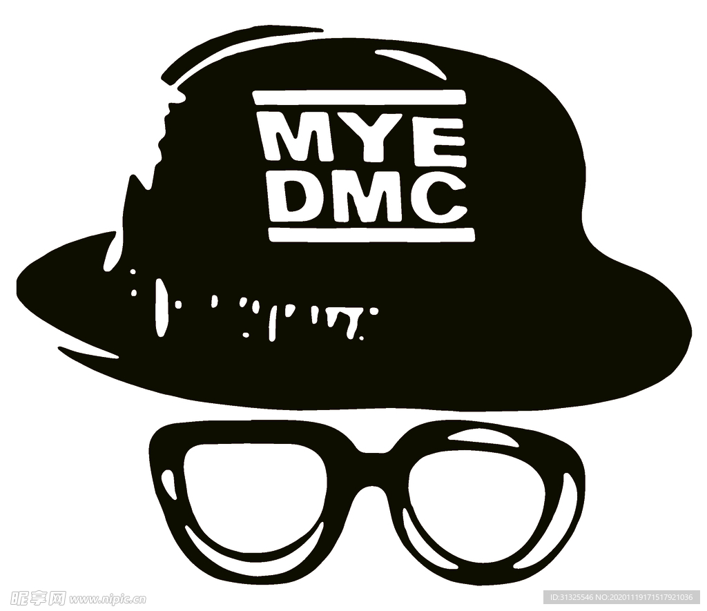 眼镜  帽子 色块 T恤 裁片