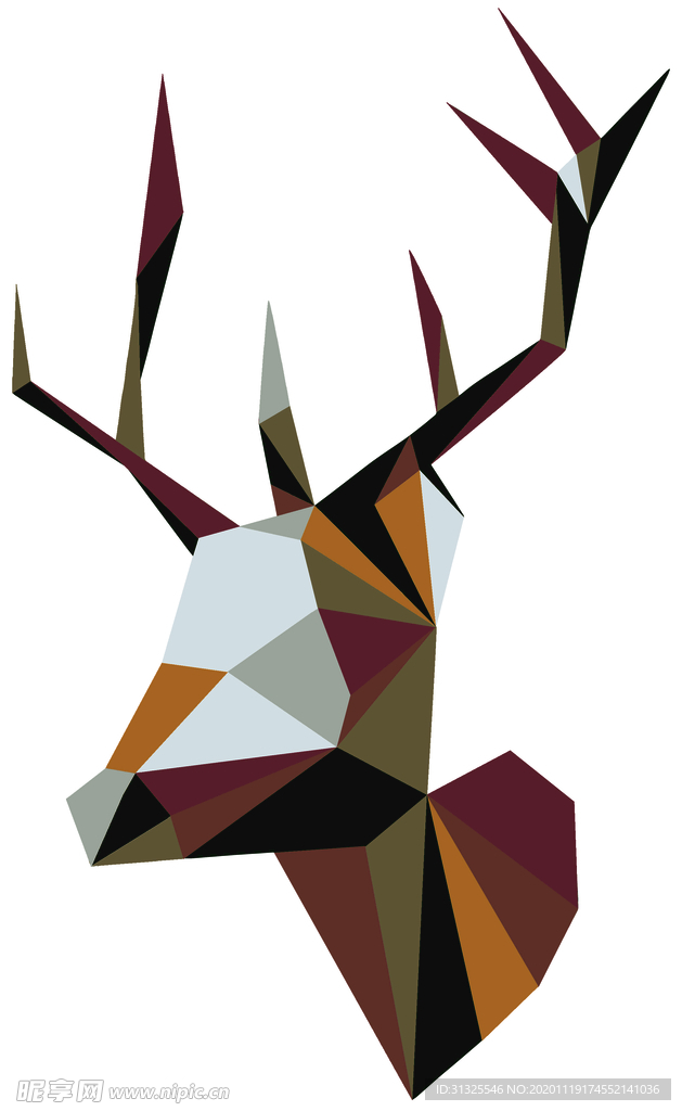 鹿  T恤  印花  裁片