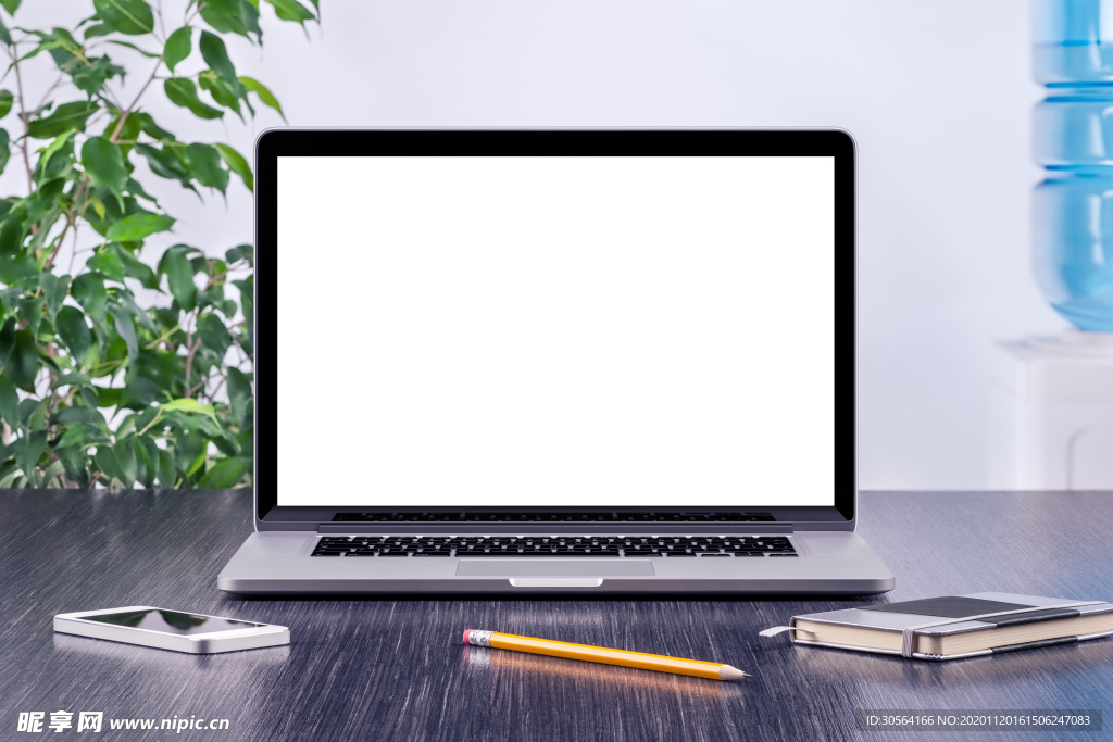 笔记本商务样机空白背景素材