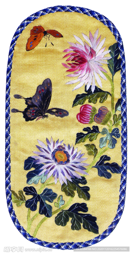 刺绣手工传统复古背景素材