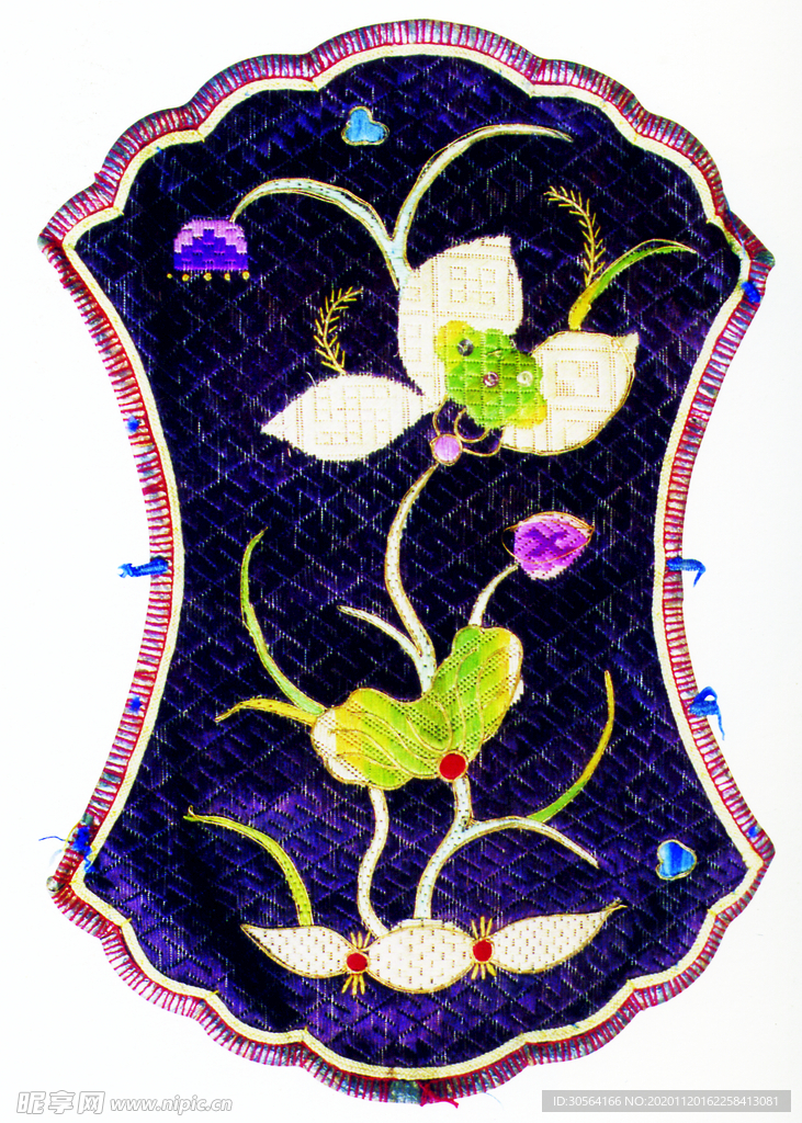 刺绣手工传统复古背景素材