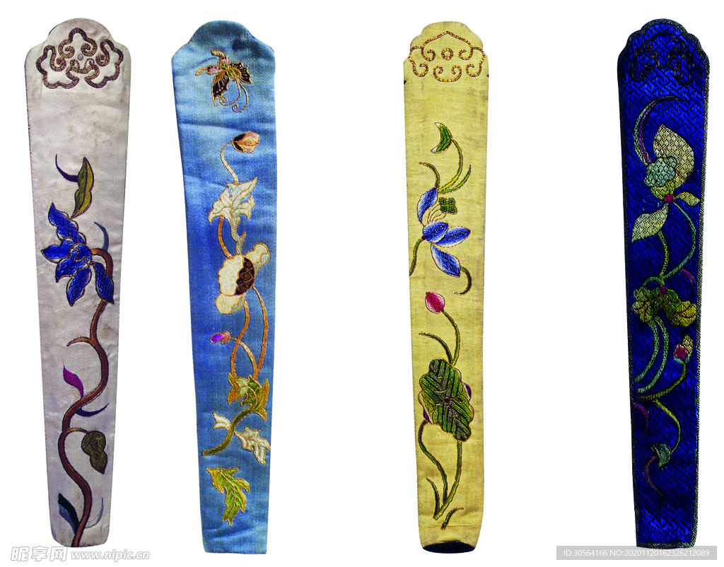 筷套刺绣传统复古背景素材