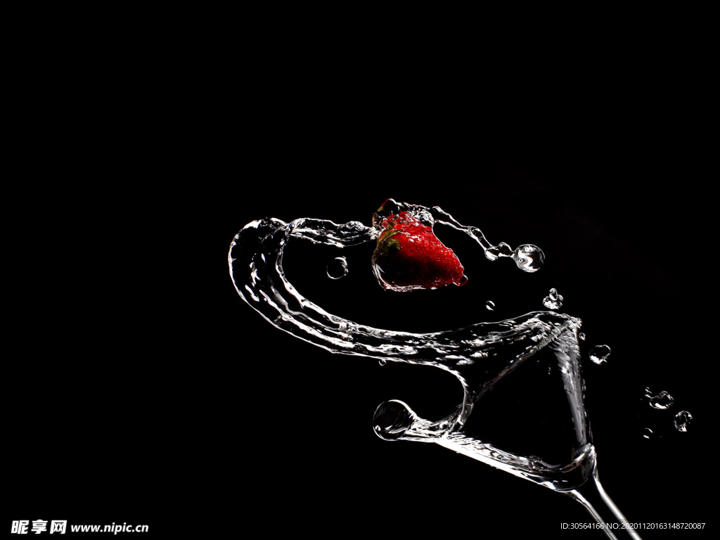 草莓水果果实海报背景素材