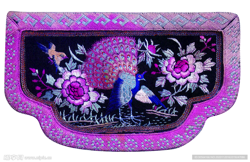 荷包香囊复古传统刺绣背景素材