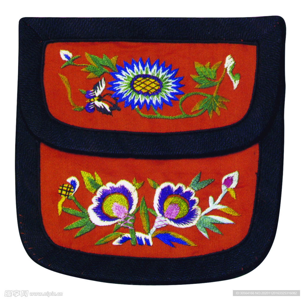 荷包香囊复古传统刺绣背景素材