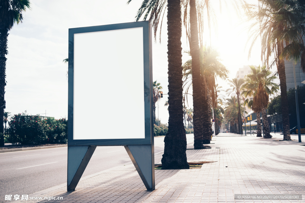 广告牌样机合成背景海报素材