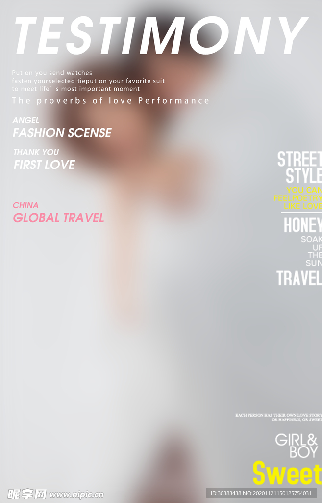 欧美时尚杂志封面设计