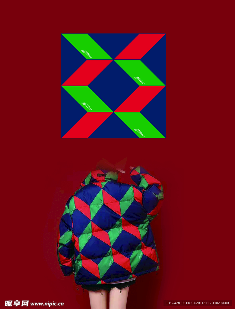 黑白菱形格子 定位 女装 男装