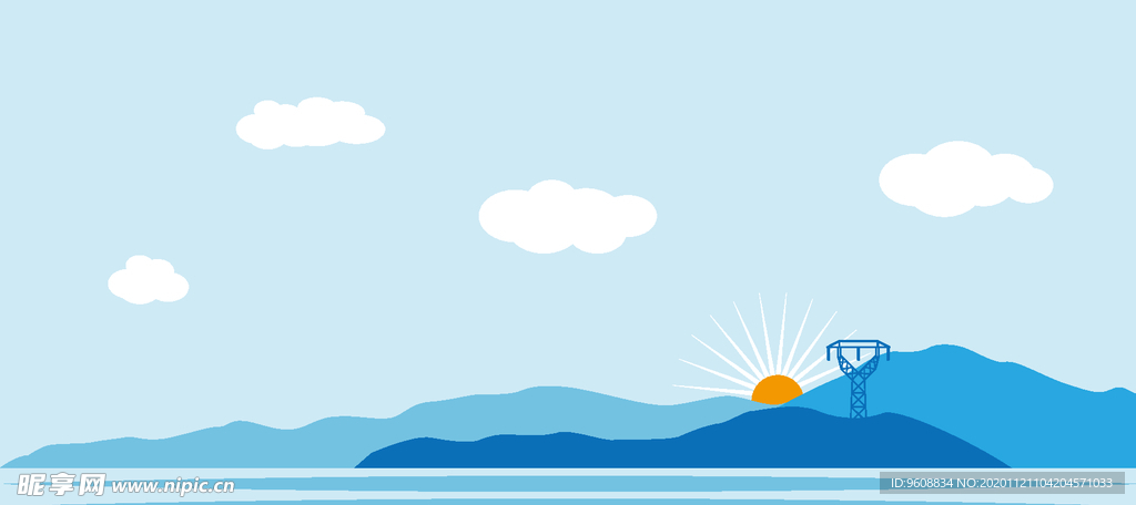 电力背景卡通背景