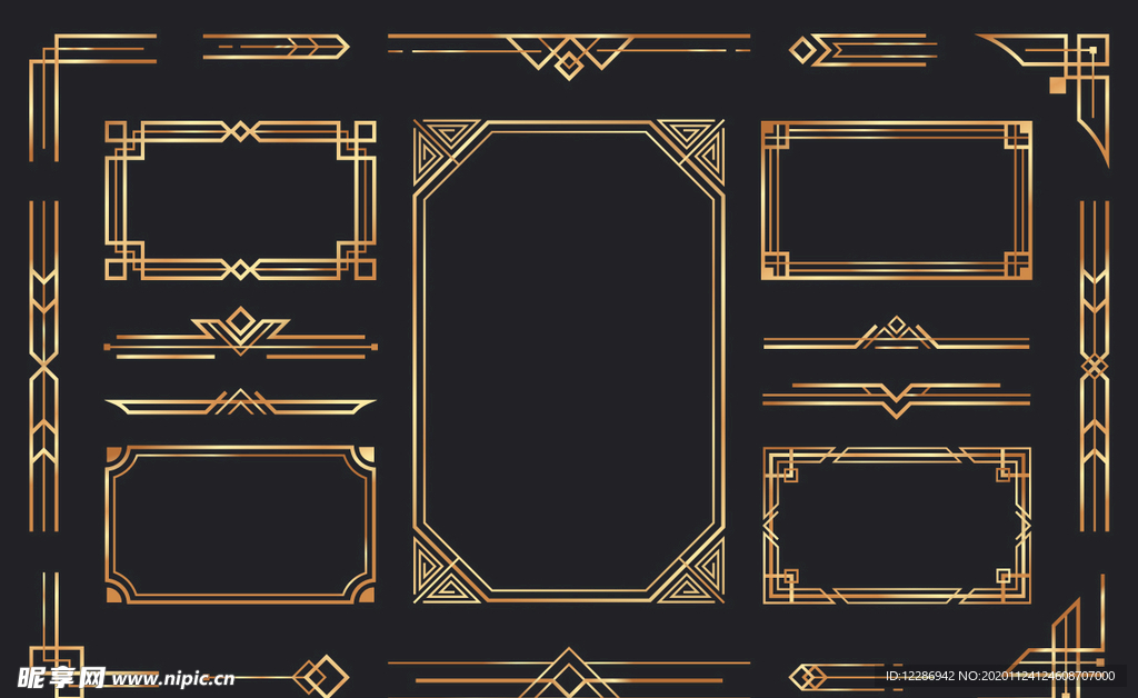金色复古边框