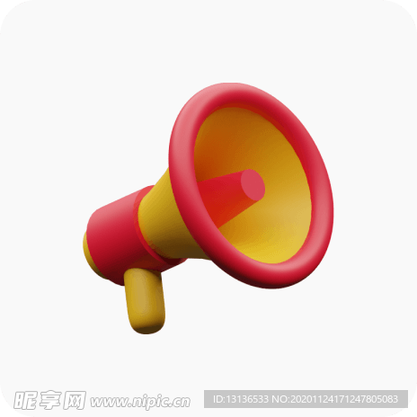 喇叭c4d 插图 模型 扁平化