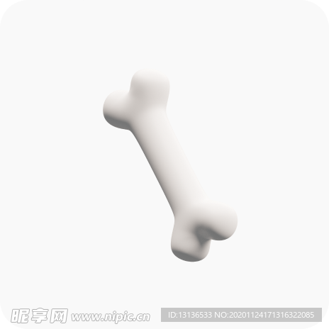 骨头c4d 插图 模型 扁平化